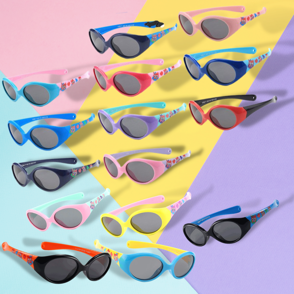 Polarized baby sunglasses with top strap