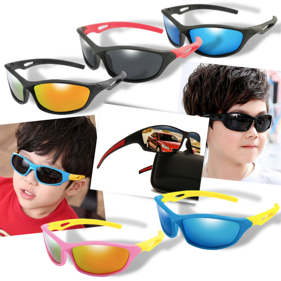 Polarized Sports Kids Sunglasses with Strap - Ozerty