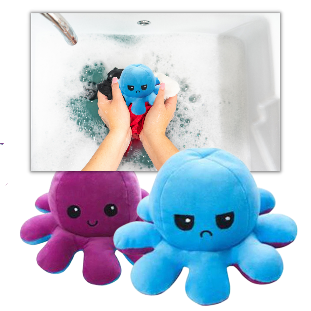 Reversible Mini Octopus Plush toy Show your mood without talking