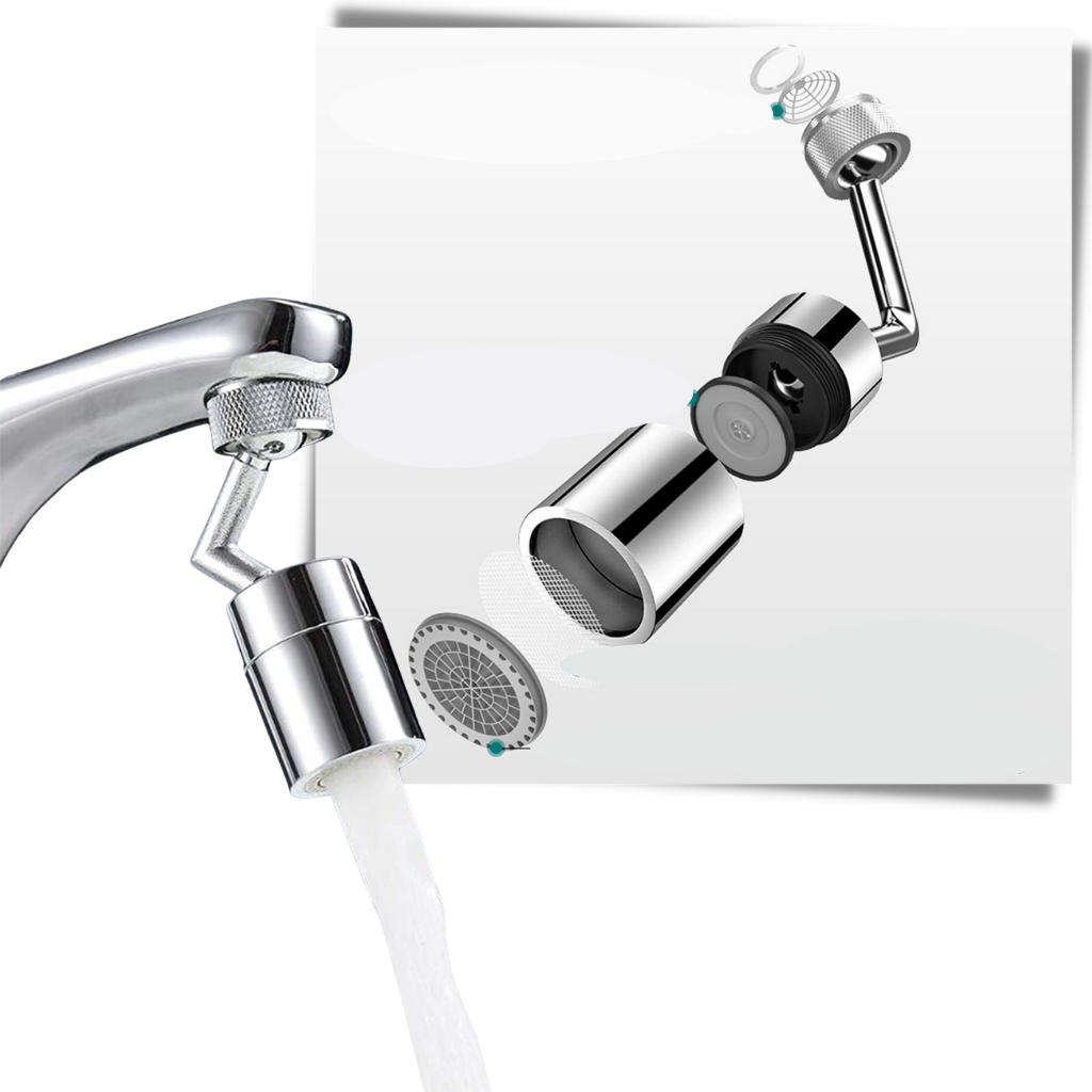 Rotating anti splash 360° swivel faucet nozzle
