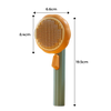 Self-cleaning pumpkin pet brush