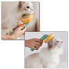 Self-cleaning pumpkin pet brush