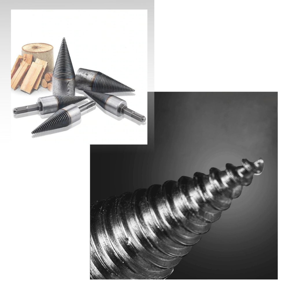 Step drill bit for splitting online wood