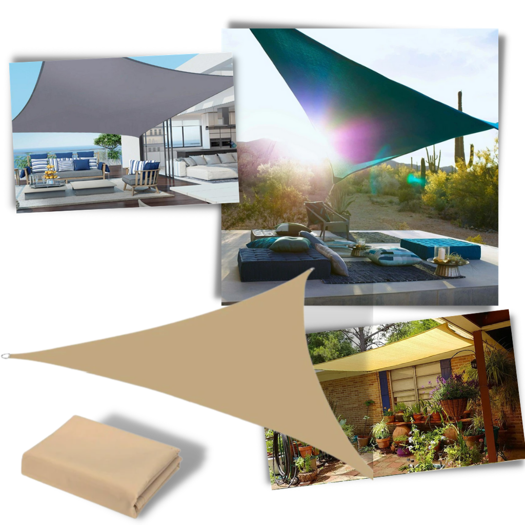 Water Resistant Triangle Sun Shade Sail - Ozerty