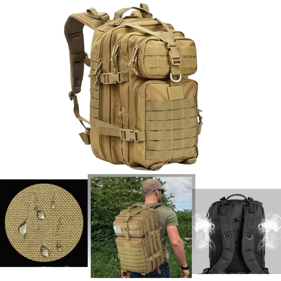 Waterproof and durable 50L camp backpack with breathable mesh - Ozerty