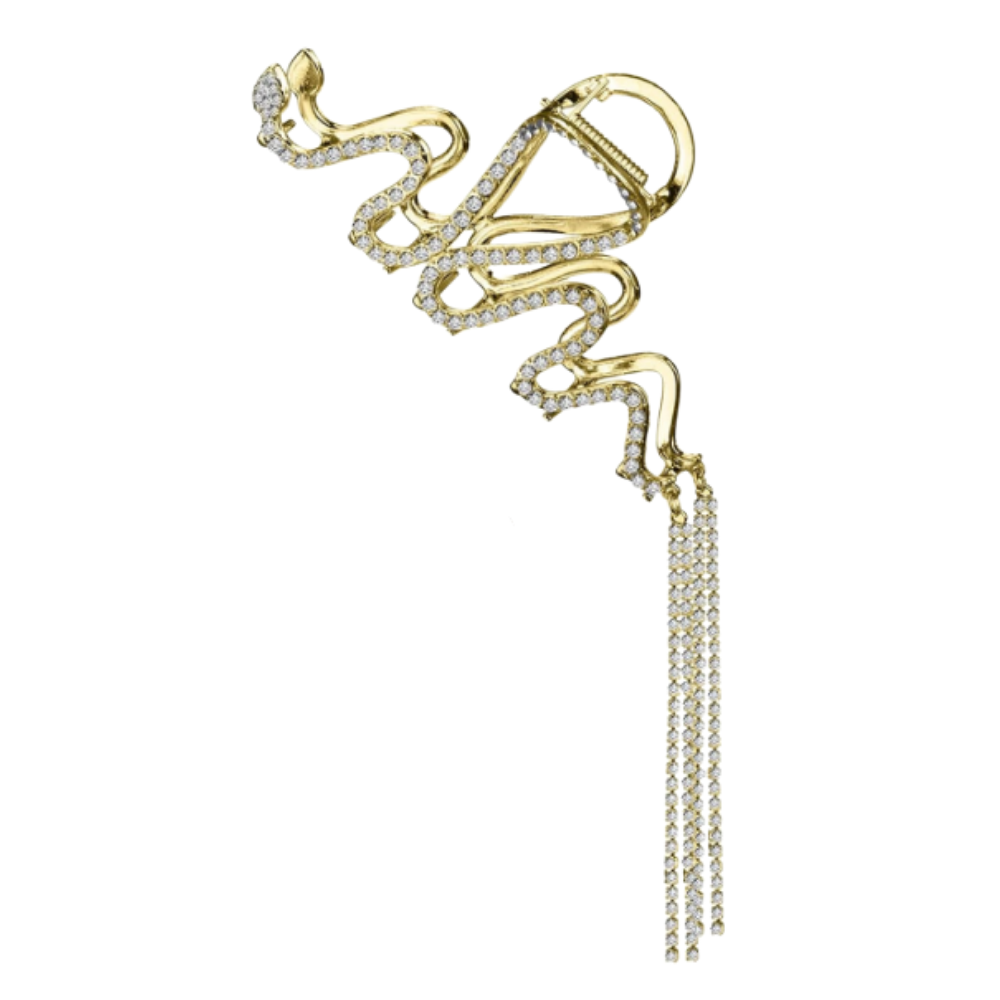 Snake Tassel Claw clip for hair -Gold - Ozerty