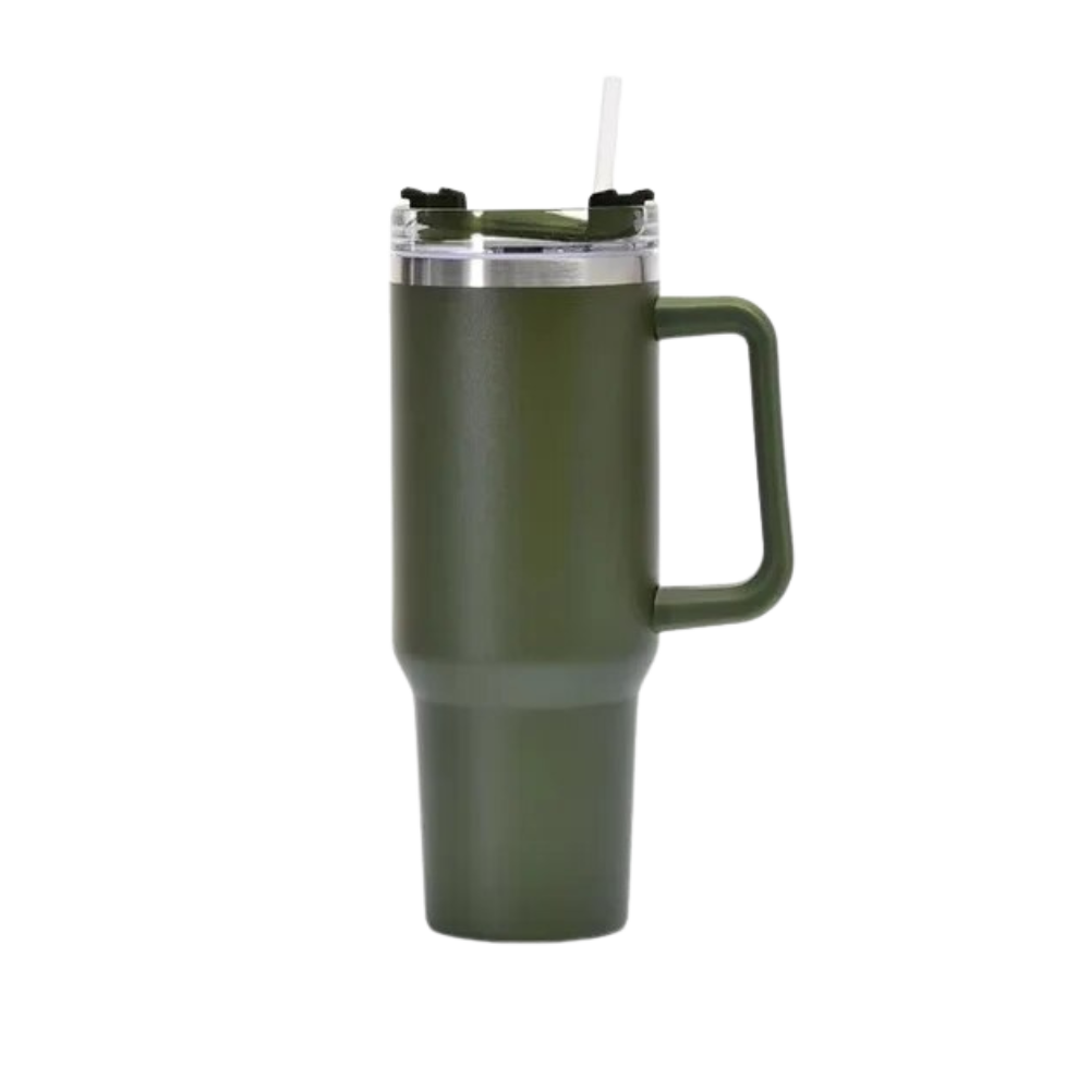Tumbler Cup Car Large Capacity With Handle -Army Green - Ozerty