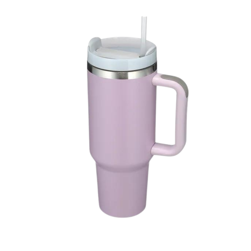 Tumbler Cup Car Large Capacity With Handle -Blush Pink - Ozerty