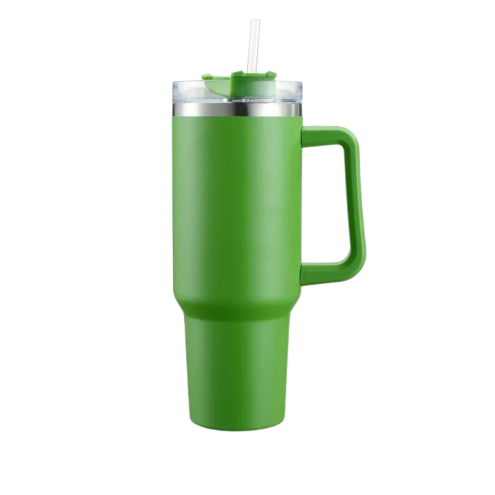 Tumbler Cup Car Large Capacity With Handle -Grass Green - Ozerty