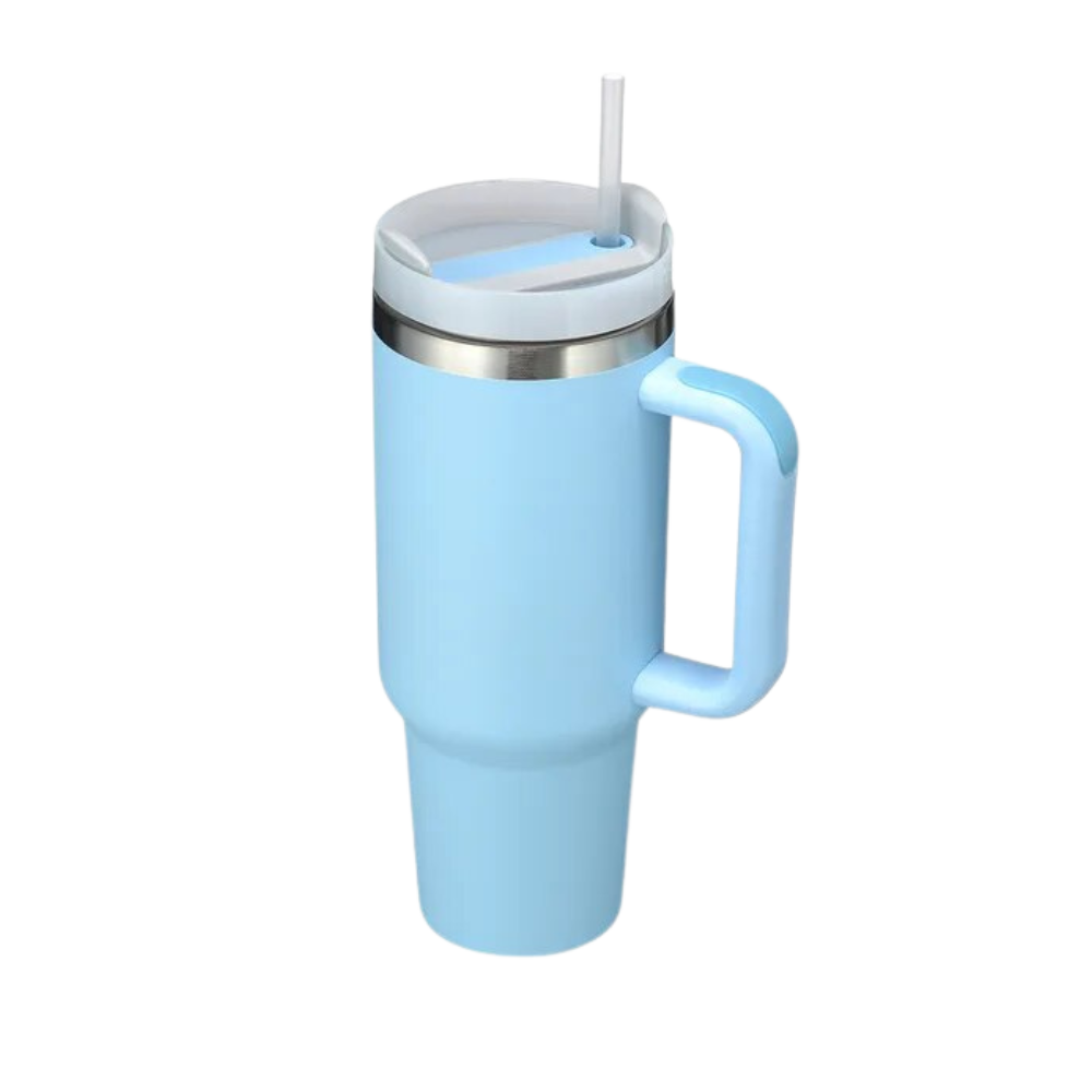 Tumbler Cup Car Large Capacity With Handle -Light Blue - Ozerty